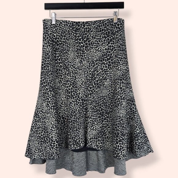 🍁Vintage Vivian Shyu Leopard Print High-Low Skirt - Picture 4 of 8